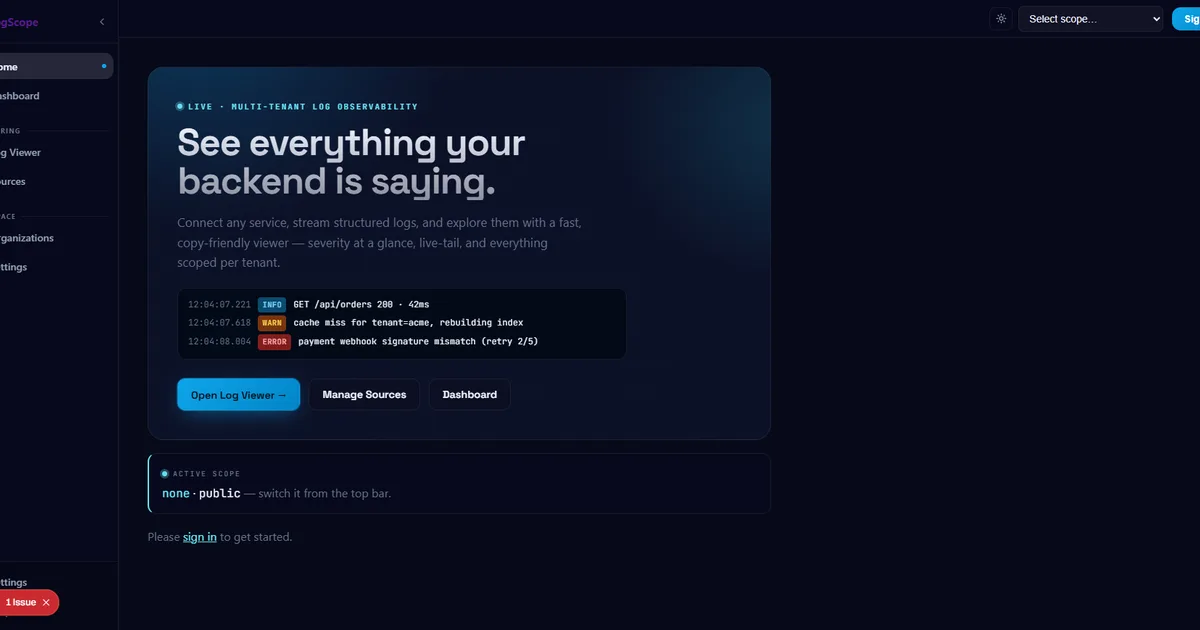 LogScope — Developer tool