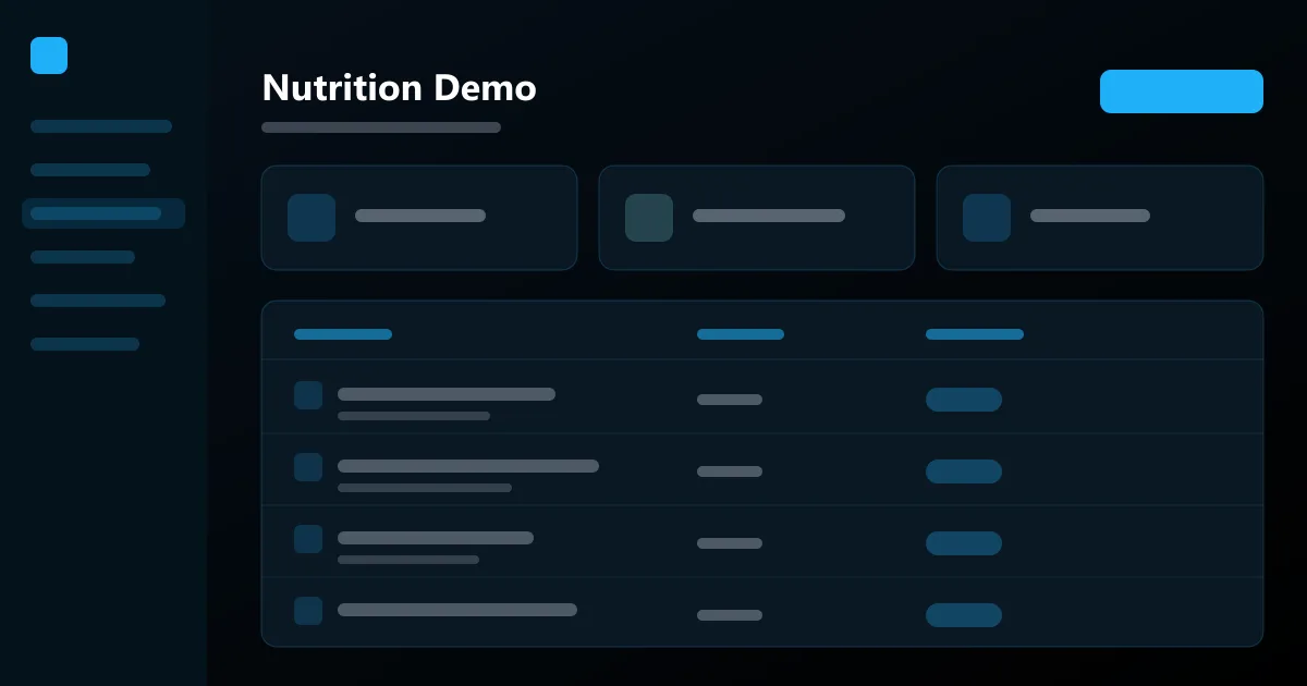 Demo de gestión para nutricionistas — Demo de app web