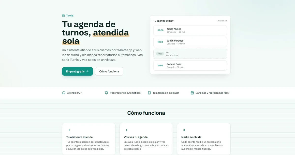 Turnia — Booking SaaS